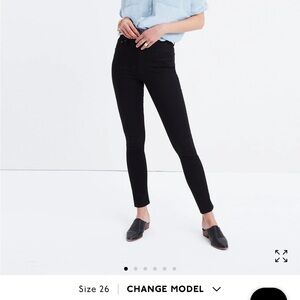 Madewell Curvy High-Rise Skinny Jeans 23 Women’s Carbondale Black NWT J1376